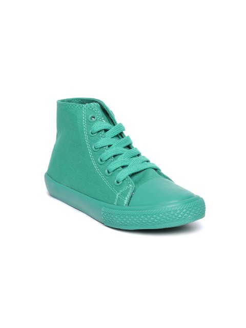 

United Colors of Benetton Kids Green Mid-Top Sneakers