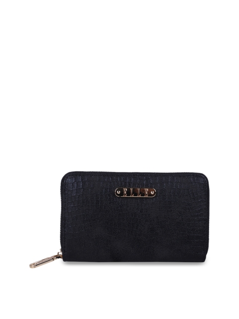 

ELLE Women Black Solid Zip Around Wallet