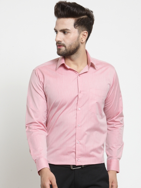 

Hancock Men Coral Slim Fit Solid Formal Shirt