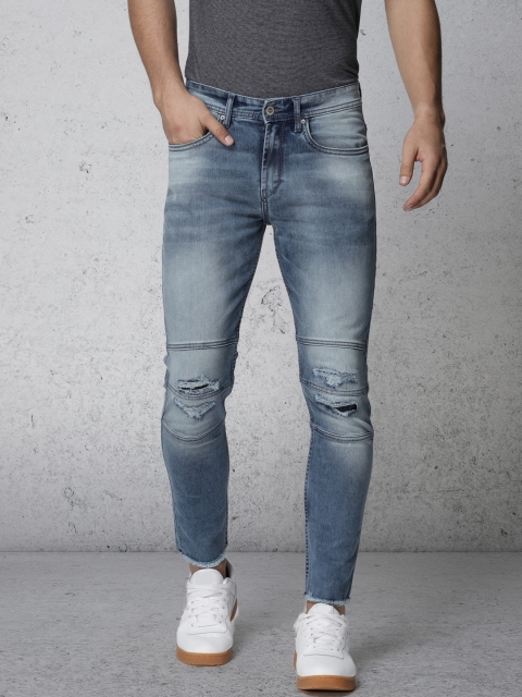

Ecko Unltd Men Blue Slim Tapered Fit Mid-Rise Mildly Distress Stretchable Jeans