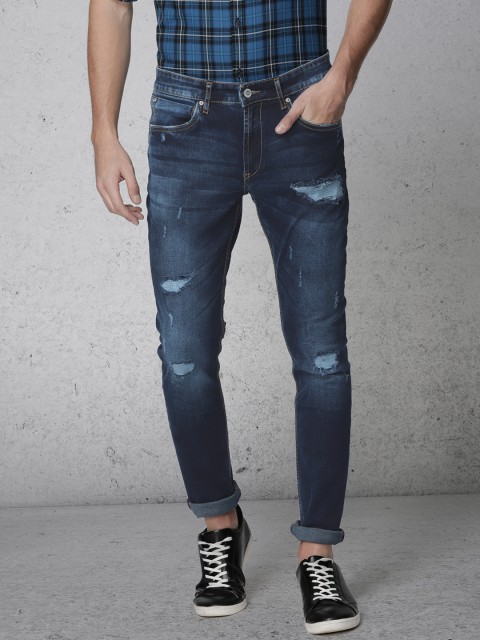 

Ecko Unltd Men Blue Slim Fit Mid-Rise Mildly Distressed Stretchable Jeans