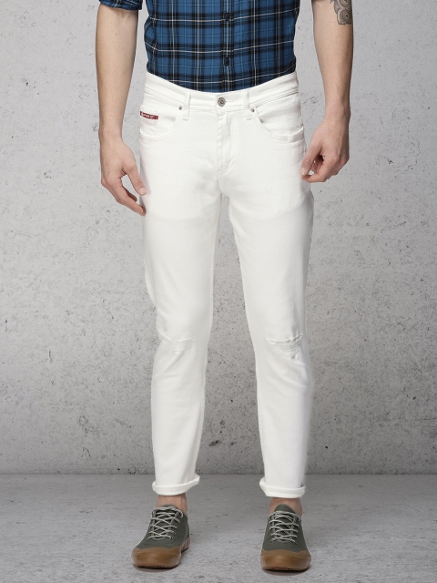

Ecko Unltd Men White Tapered Fit Mid-Rise Mildly Distressed Stretchable Jeans
