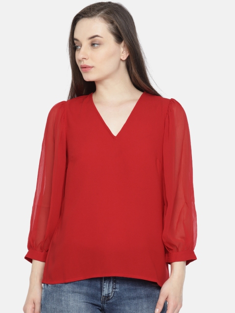 

Vero Moda Women Red Solid Top