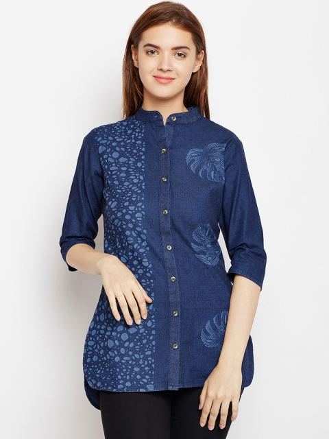 

AASK Blue Printed Tunic