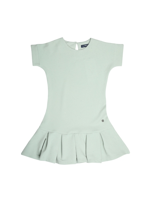 

Allen Solly Junior Girls Green Self Design Drop-Waist Dress