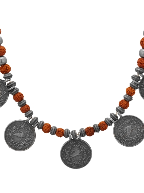 

TJORI Brown German Silver Handcrafted Necklace