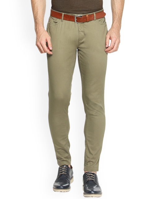 

Allen Solly Men Olive Green Regular Fit Solid Regular Trousers