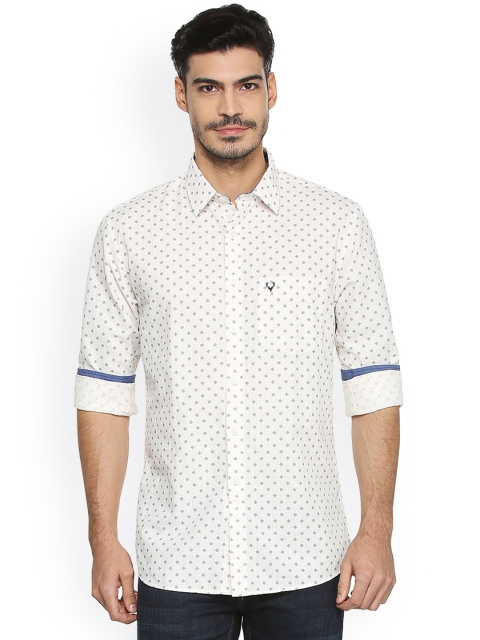 

Allen Solly Men White Slim Fit Printed Casual Shirt