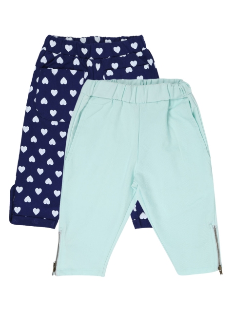 

Lil Orchids Girls Regular Fit Capris, Navy blue