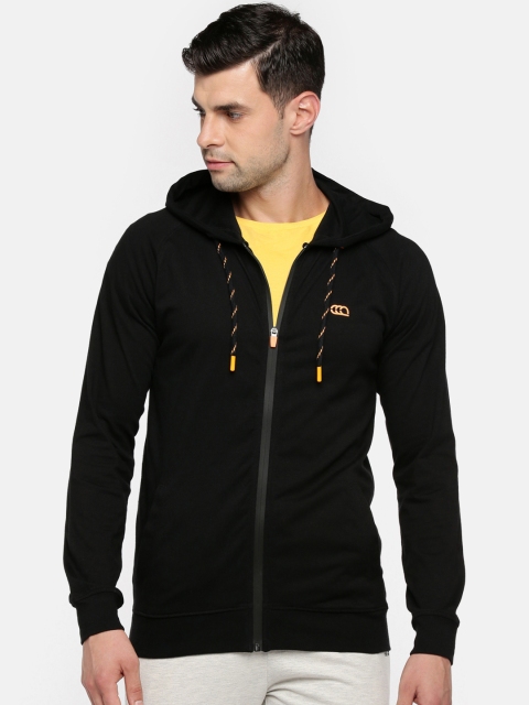 

Ajile by Pantaloons Men Black Solid Hooded Sweatshirt