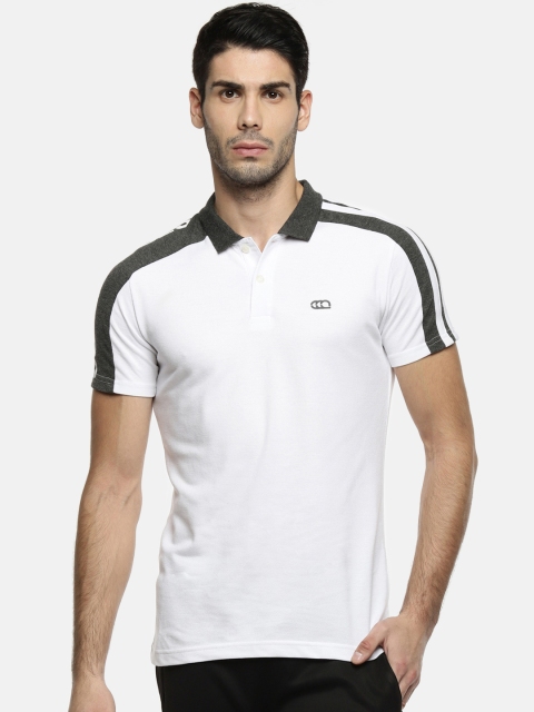 

Ajile by Pantaloons Men White Solid Polo Collar T-shirt