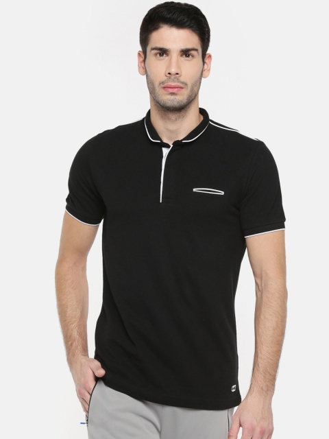 

Ajile by Pantaloons Men Black Solid Polo Collar T-shirt
