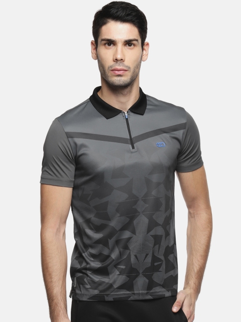 

Ajile by Pantaloons Men Grey Printed Polo Collar T-shirt