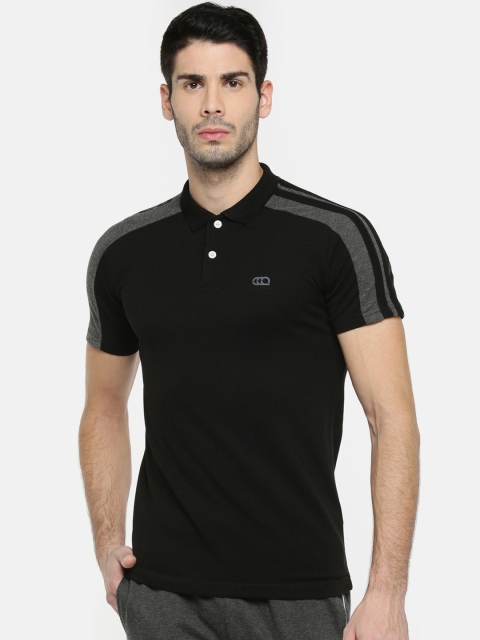 

Ajile by Pantaloons Men Black Solid Polo Collar T-shirt