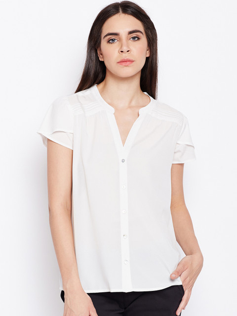 

Oxolloxo Women White Solid Top