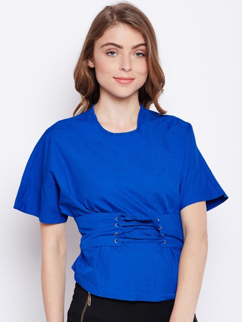 

Oxolloxo Women Blue Solid Top