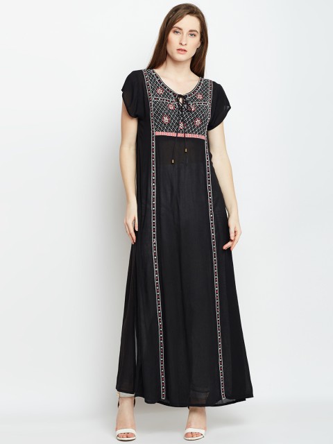 

Oxolloxo Black Embroidered Tunic