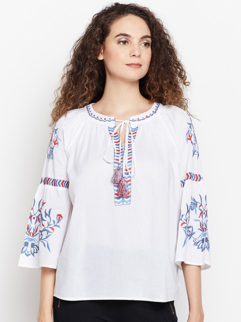 

Oxolloxo Women White Printed Top