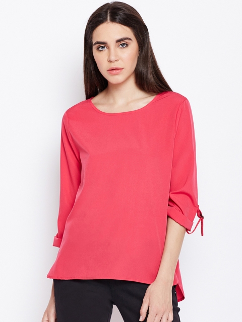 

Oxolloxo Women Coral Solid A-Line Top