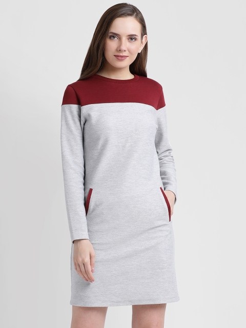 

Leo Sansini Women Grey Colourblocked T-shirt Dress