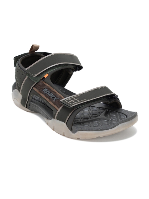 

Sparx Men Olive Green and Beige Sports Sandals