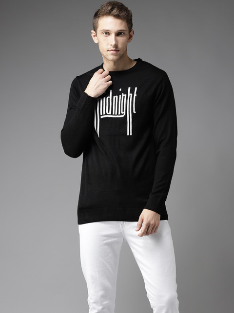 

Flying Machine Men Black Sell-Design Pullover