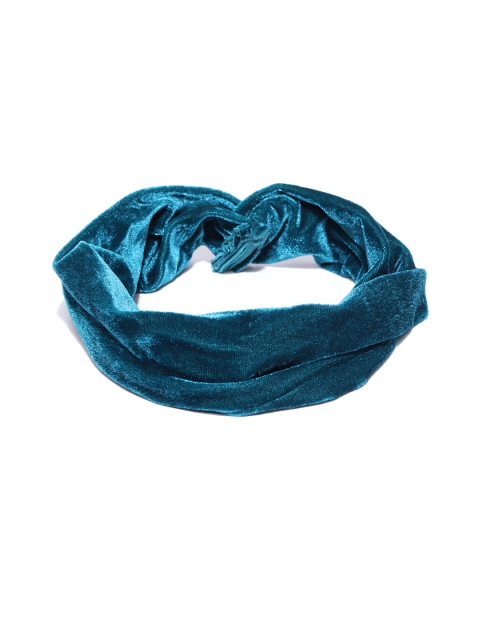 

Accessorize Teal Green Solid Elasticated Hairband