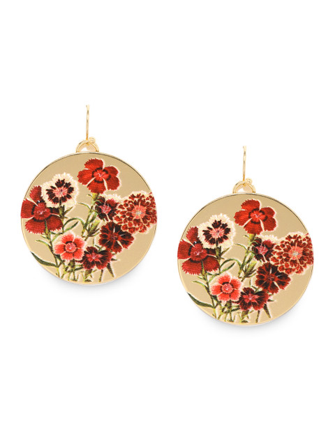 

Accessorize Red Circular Drop Earrings