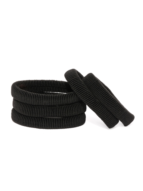 

Accessorize Set of 5 Ponytail Holders, Black