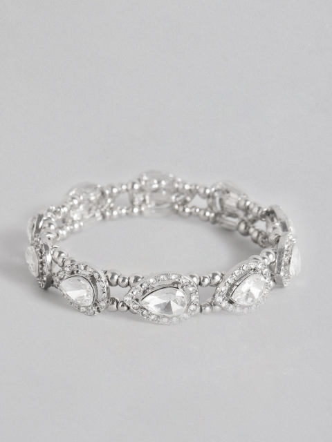 

Accessorize Women Silver-Toned Elasticated Bracelet