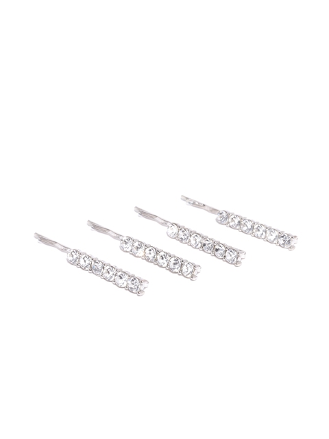 

Accessorize Set of 4 Silver-Toned Embellished Bobby Pins