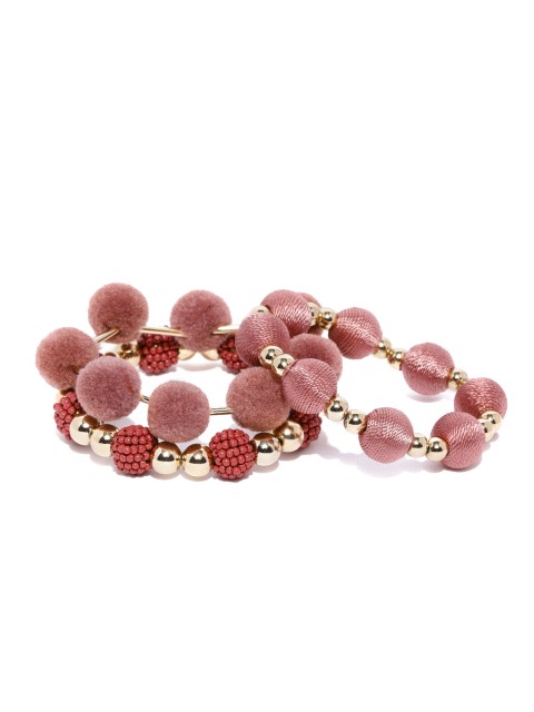 

Accessorize Women Pack of 3 Bangle-Style Bracelets, Pink