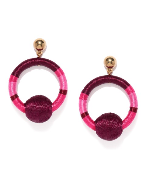 

Accessorize Pink Circular Drop Earrings