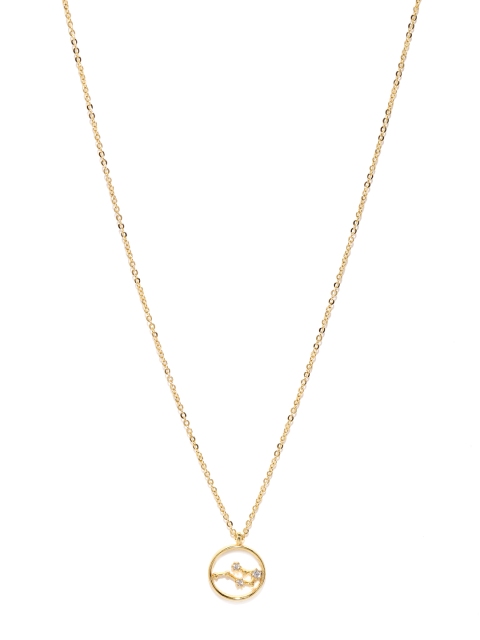 

Accessorize Gold-Plated Cubic Zirconia Gemini Pendant With Chain