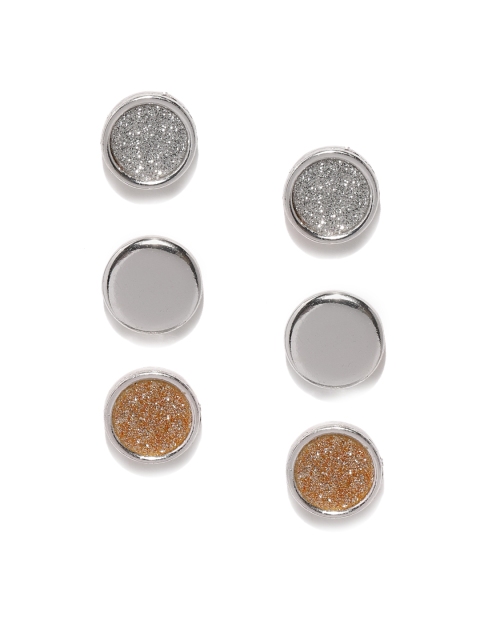 

Accessorize Set of 3 Ear Studs, Silver