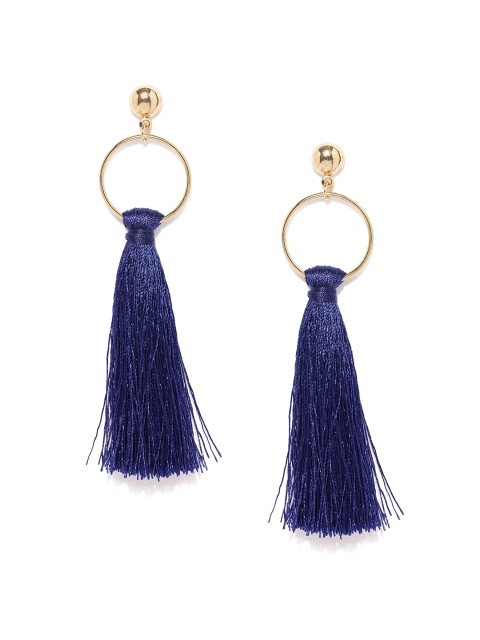 

Accessorize Blue & Gold-Toned Contemporary Drop Earrings