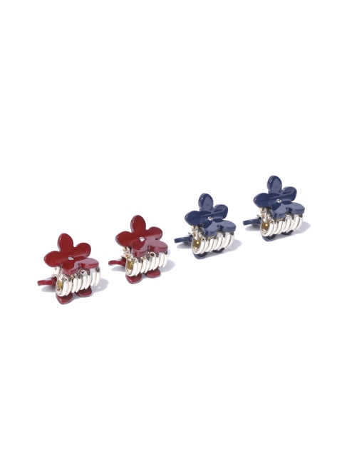 

Accessorize Set of 4 Claw Clips, Navy blue