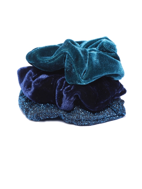

Accessorize Set of 3 Ponytail Holders, Blue
