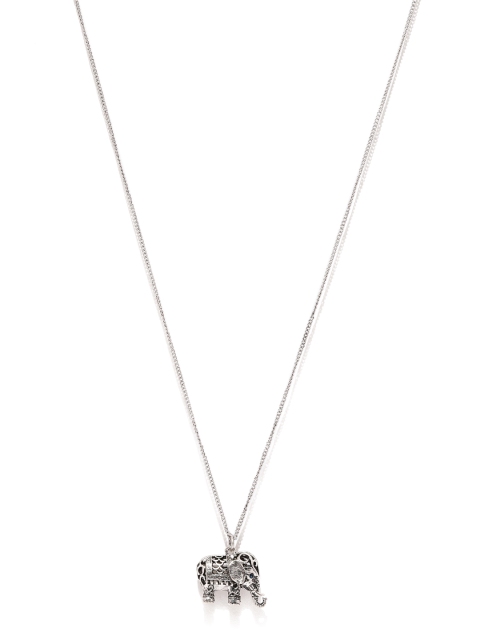 

Accessorize Silver Toned Long Pendant with Chain