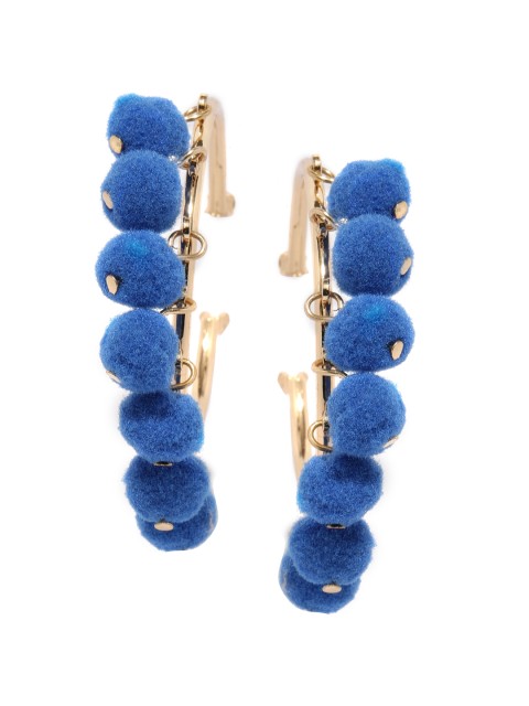 

Accessorize Blue & Gold Circular Hoop Earrings