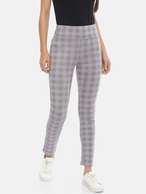 

Deal Jeans Women Grey Checked Treggings