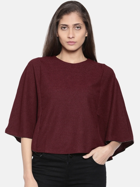 

Deal Jeans Women Maroon Solid Top