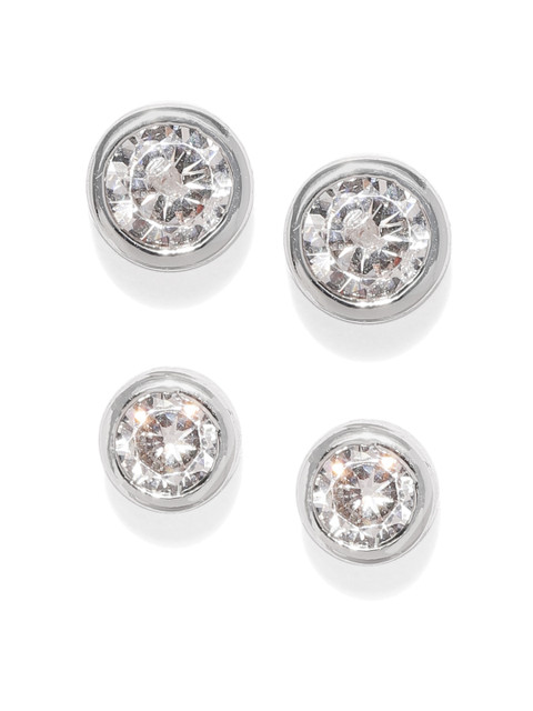 

Accessorise Women Set of 2 Silver-Toned Studs