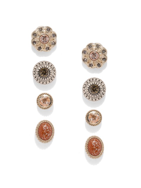 

Accessorize Set of 5 Gold-toned Earrings, Multi