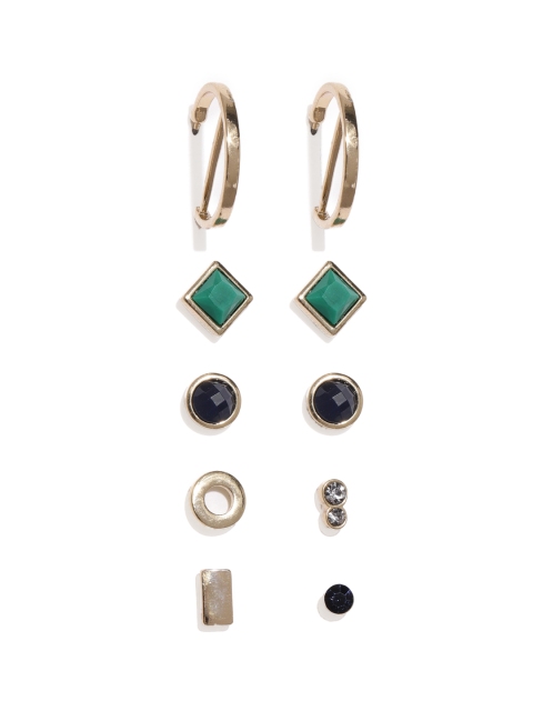 

Accessorize Set of 5 Gold Toned Stud Earrings, Multi