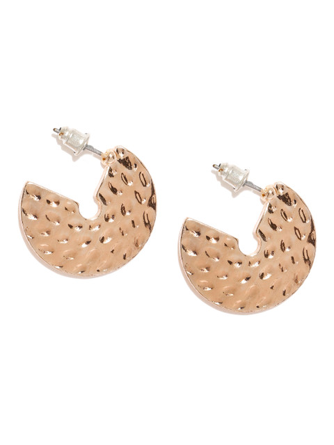 

Accessorize Rose Gold-Toned Geometric Half Hoop Earrings