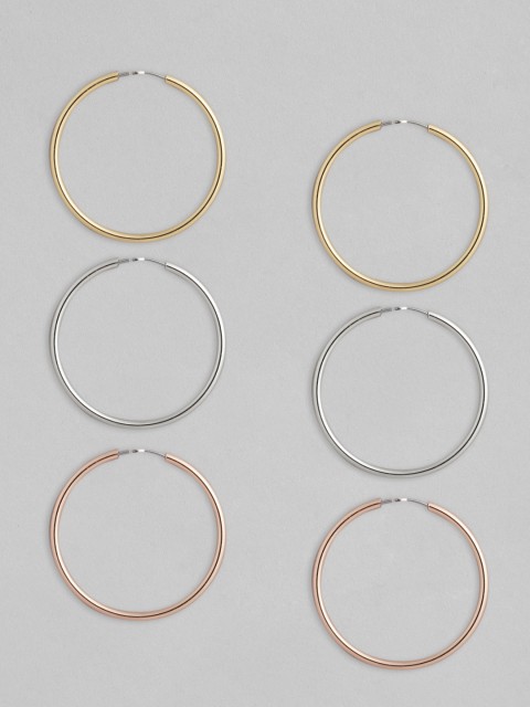

Accessorize Set of 3 Gold Plated Circular Hoop Earrings