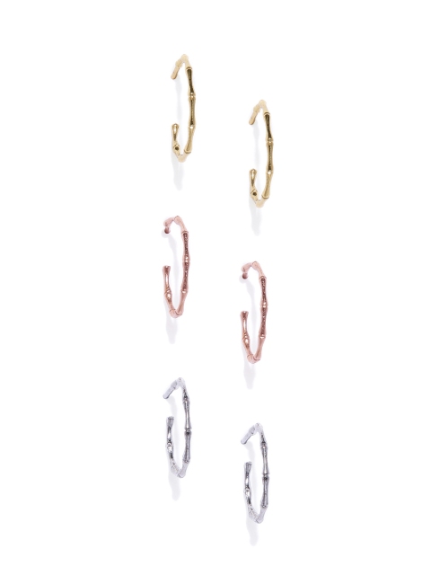 

Accessorize Set Of 3 Circular Hoop Earrings, Silver