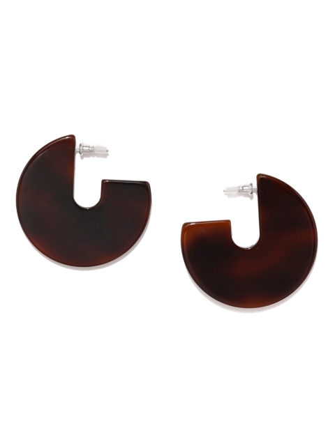 

Accessorize Brown Contemporary Half Hoop Earrings