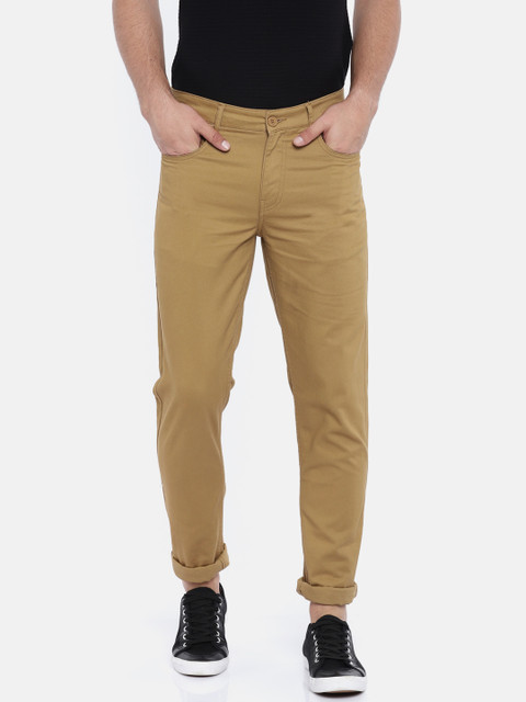

United Colors of Benetton Men Khaki Slim Fit Solid Chinos